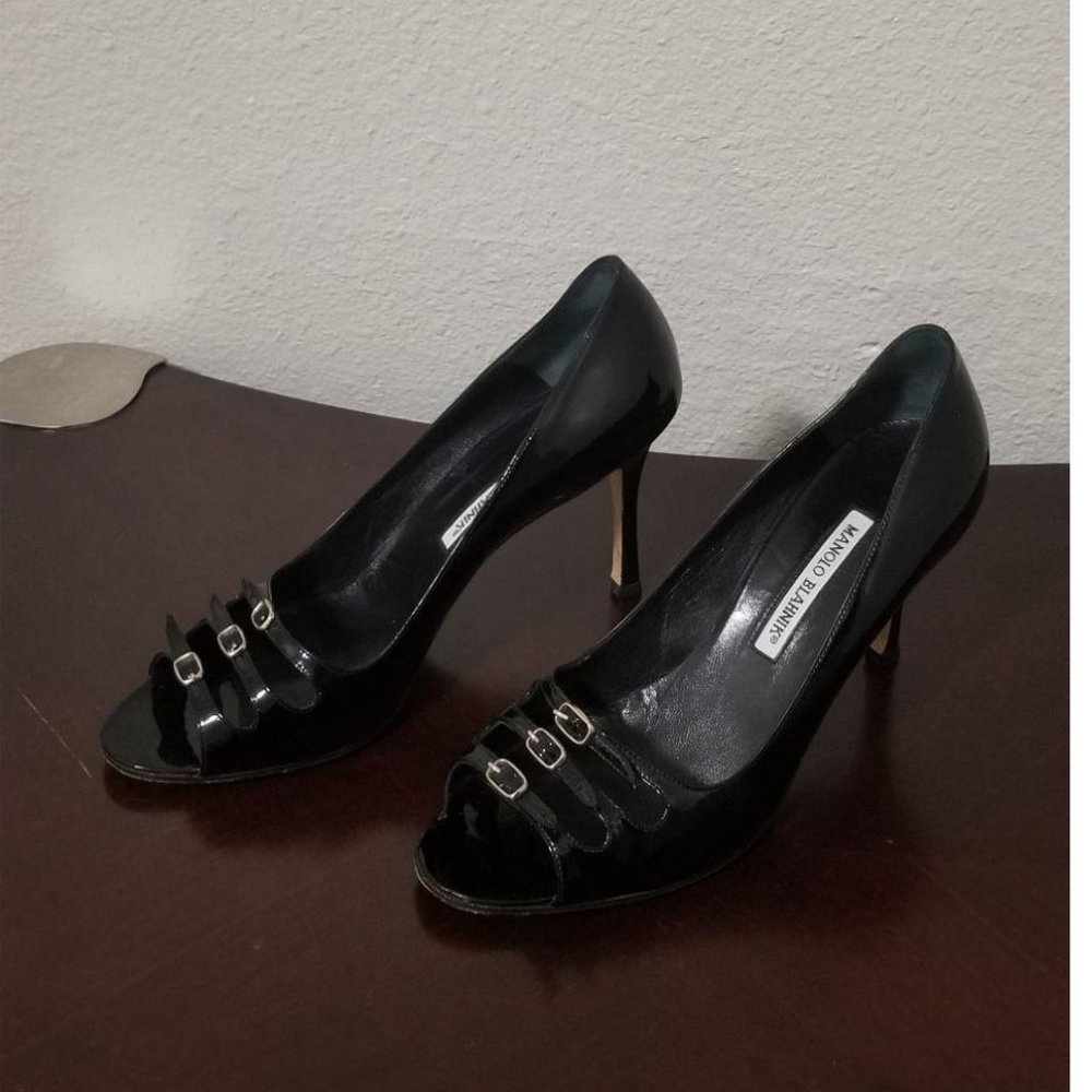 Manolo Blahnik Heels Black size 39.5 made in Italy